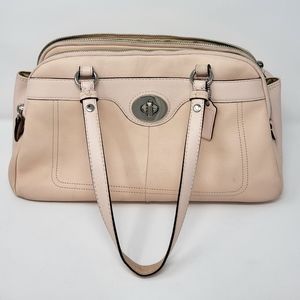 Coach Satchel Z27742 Genuine Leather Handbag in Pale Pink